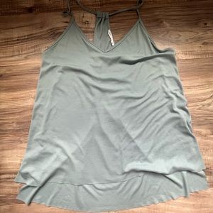 denim blue spaghetti strap blouse